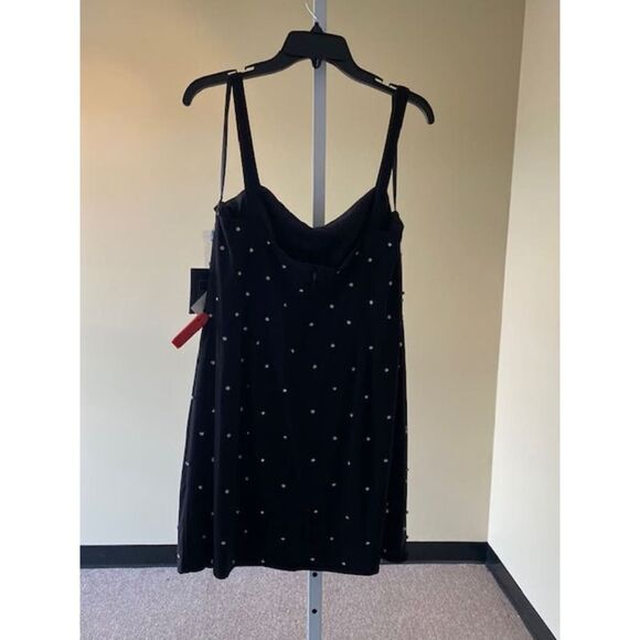 Ieena Mac Duggal NWT Sleeveless Rhinestone Encrusted Black Mini Sz 12 - Picture 9 of 9